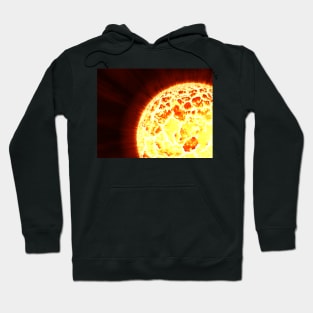 Exploding Sun Close-Up - Red Hoodie